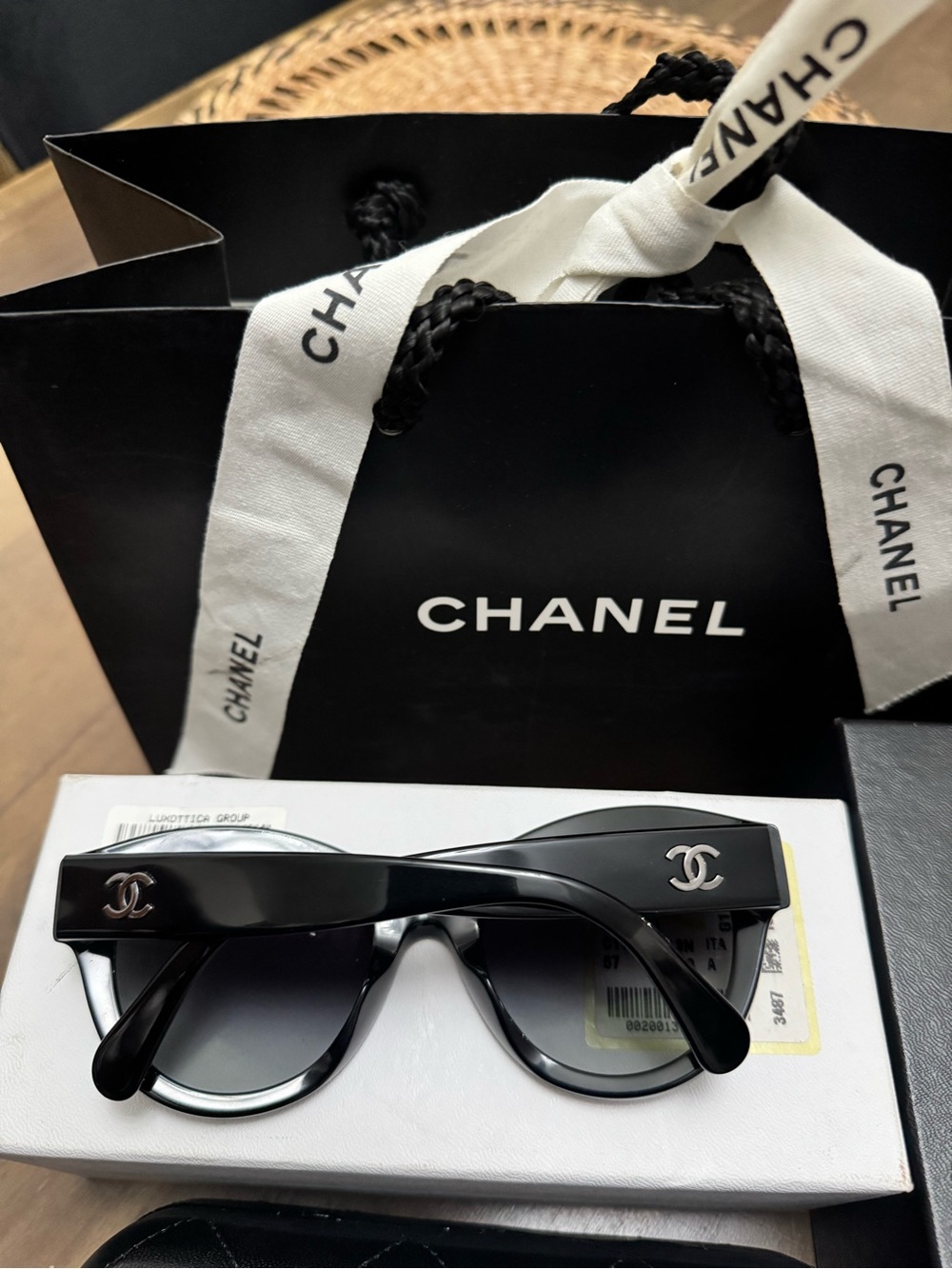 Chanel Black cat eye sunglasses